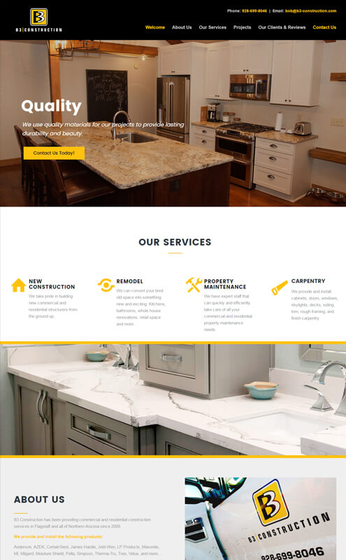 affordable web design services for contractor