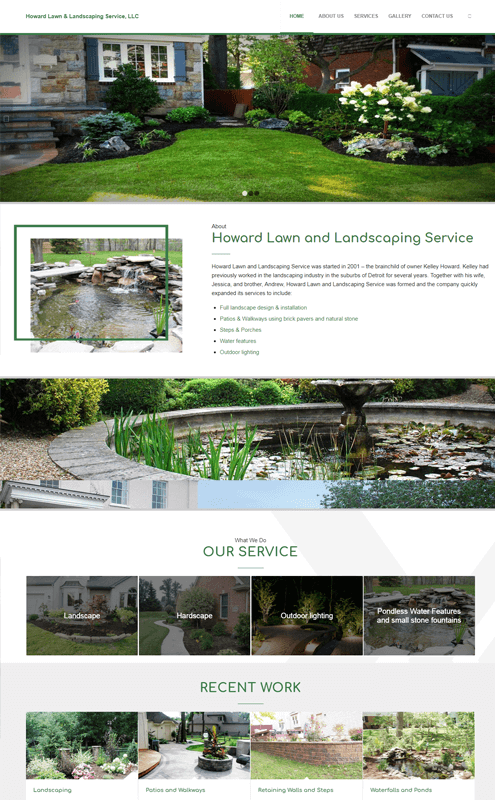 affordable web design services for landscaping company