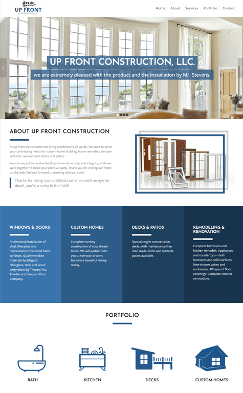 affordable freelance web designer for construction firm