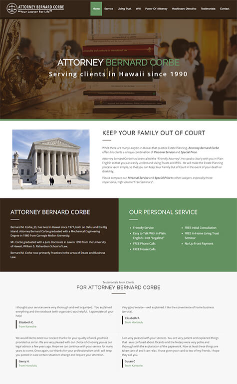 affordable web design for law office