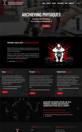 affordable web design for gym