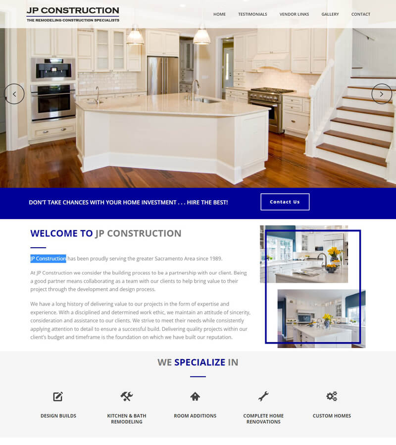 contractor website design company